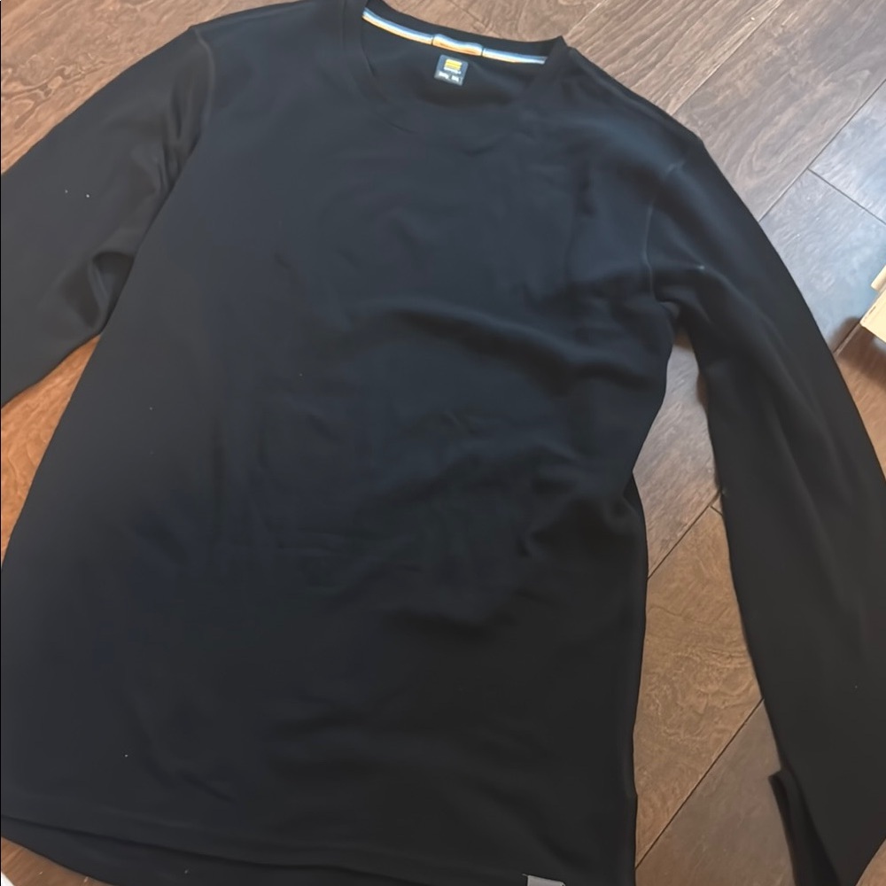 Black Long Sleeve Merino Wool